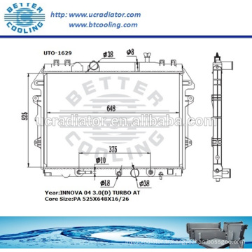 Radiateur Pour Toyota Innova 04 3.0 (D) Turbo AT